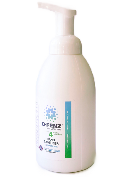 Medium Sized D-FENZ™ Alcohol Free Hand Sanitizer - Foam